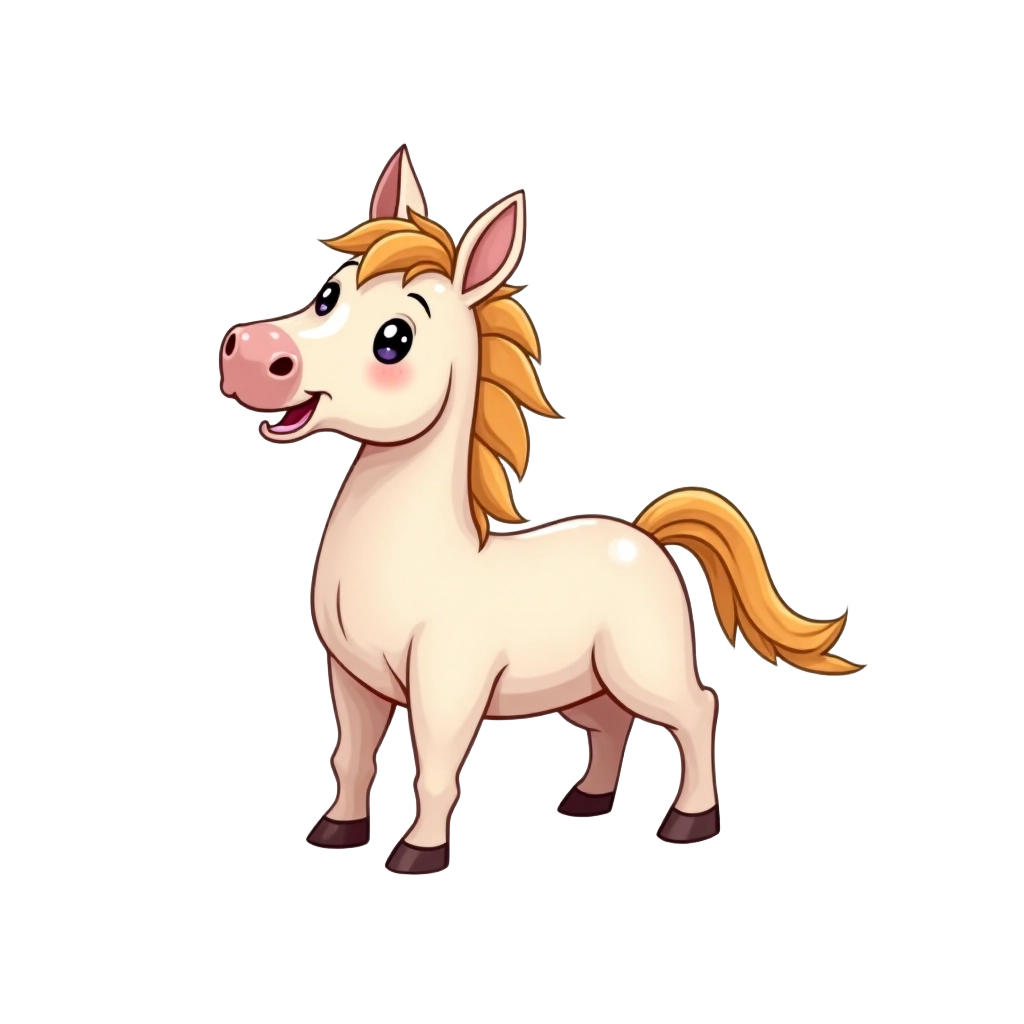 Cute Cartoon Horse